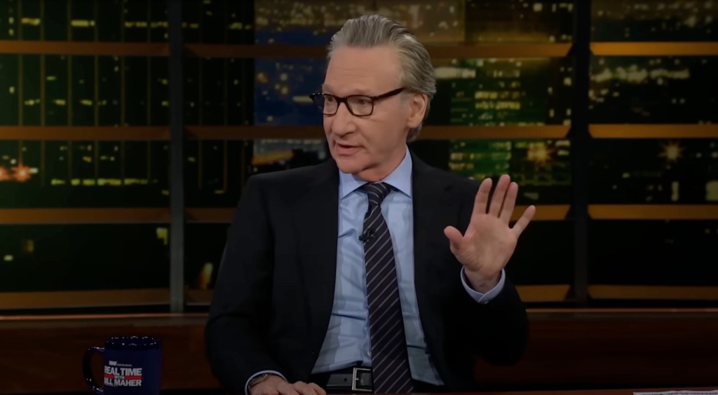 A screengrab of Bill Maher from Friday's episode of 