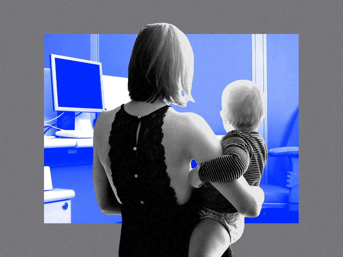 Mom collage with office.