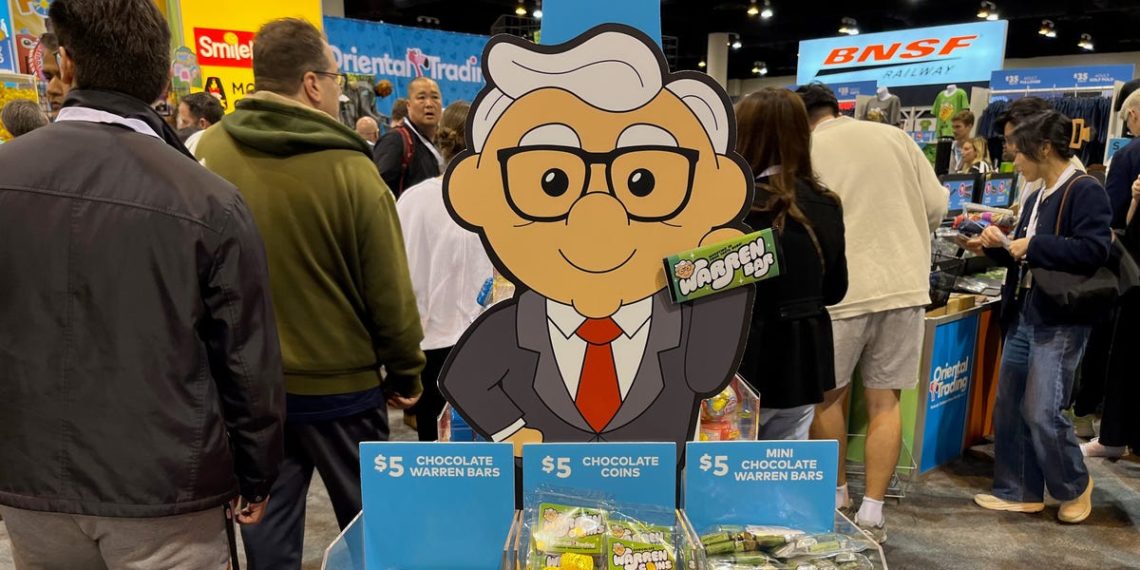 Trucker hats, squishy toys, and copious candy: Weird and wonderful finds at Warren Buffett’s ‘Bazaar of Bargains’