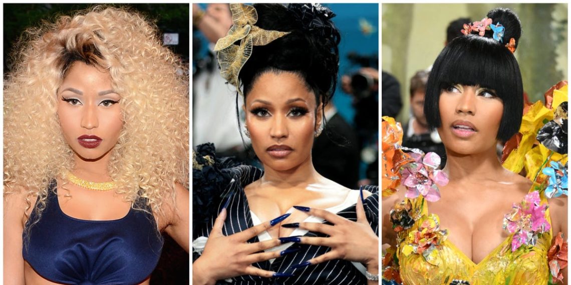 Nicki Minaj wore a deconstructed ‘dandy pinstripe suit’ to her 8th Met Gala. Here are all of her gala ensembles.