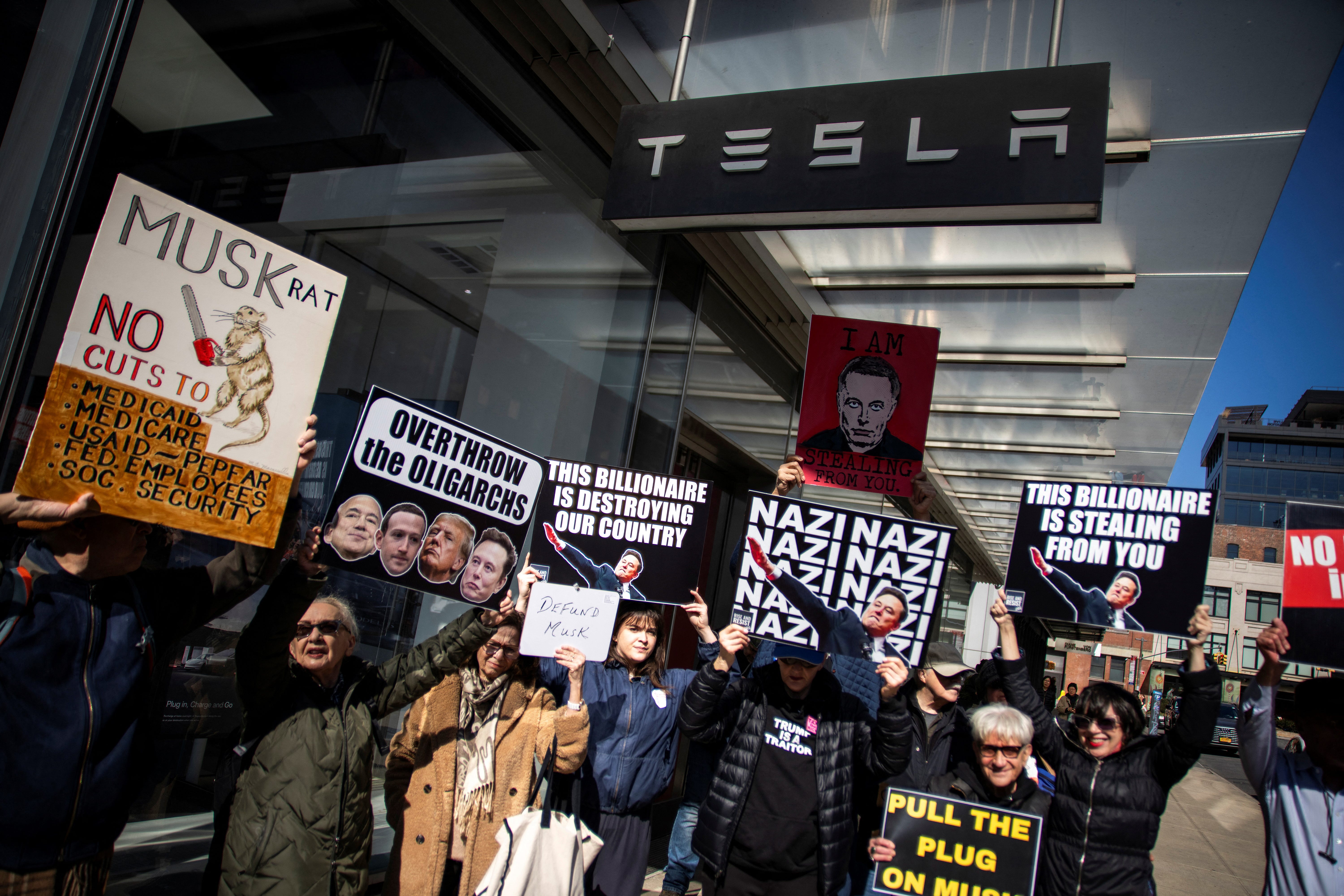 National Day of Tesla Protest in New York