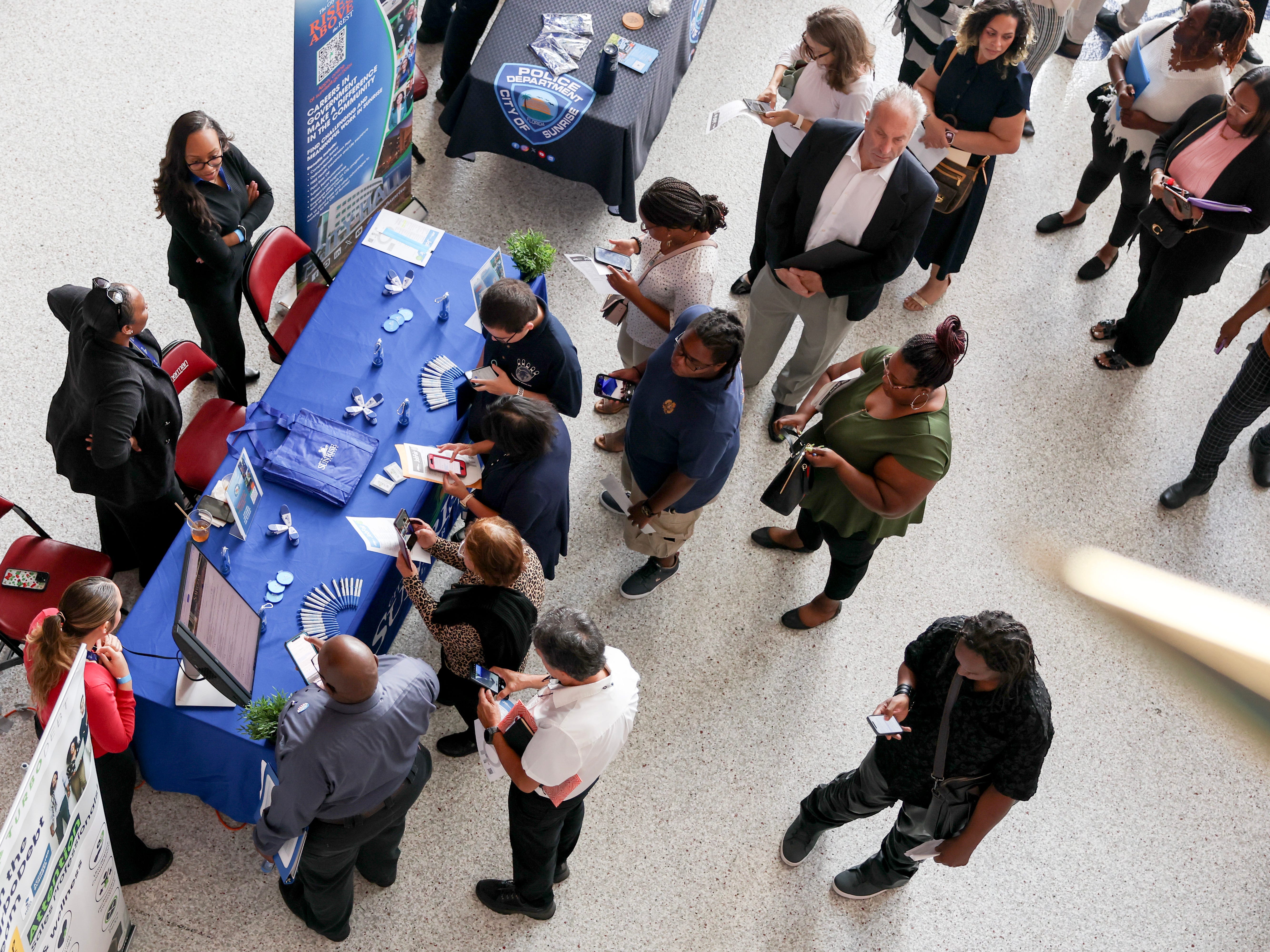 People at a job fair