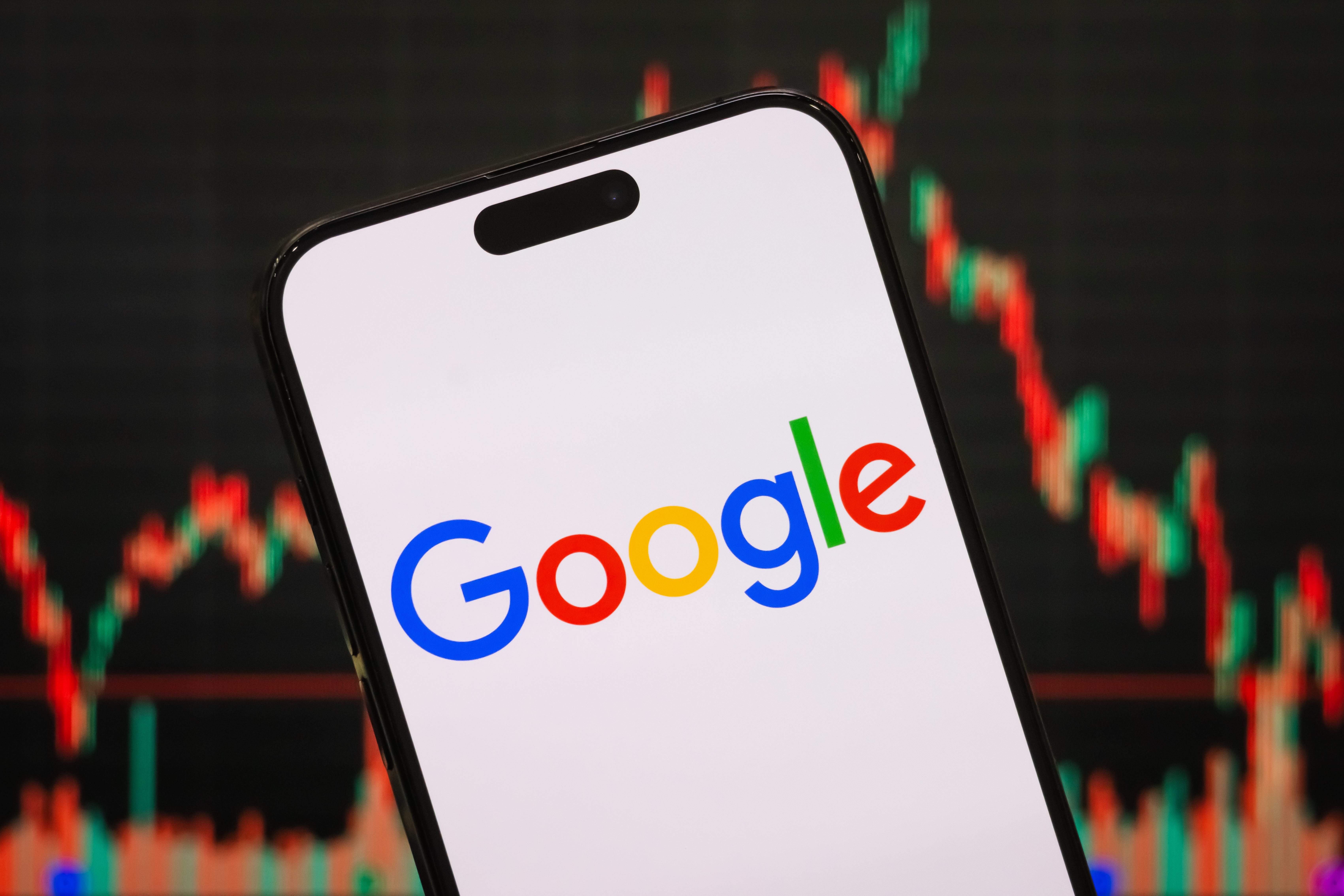 Google on a smartphone