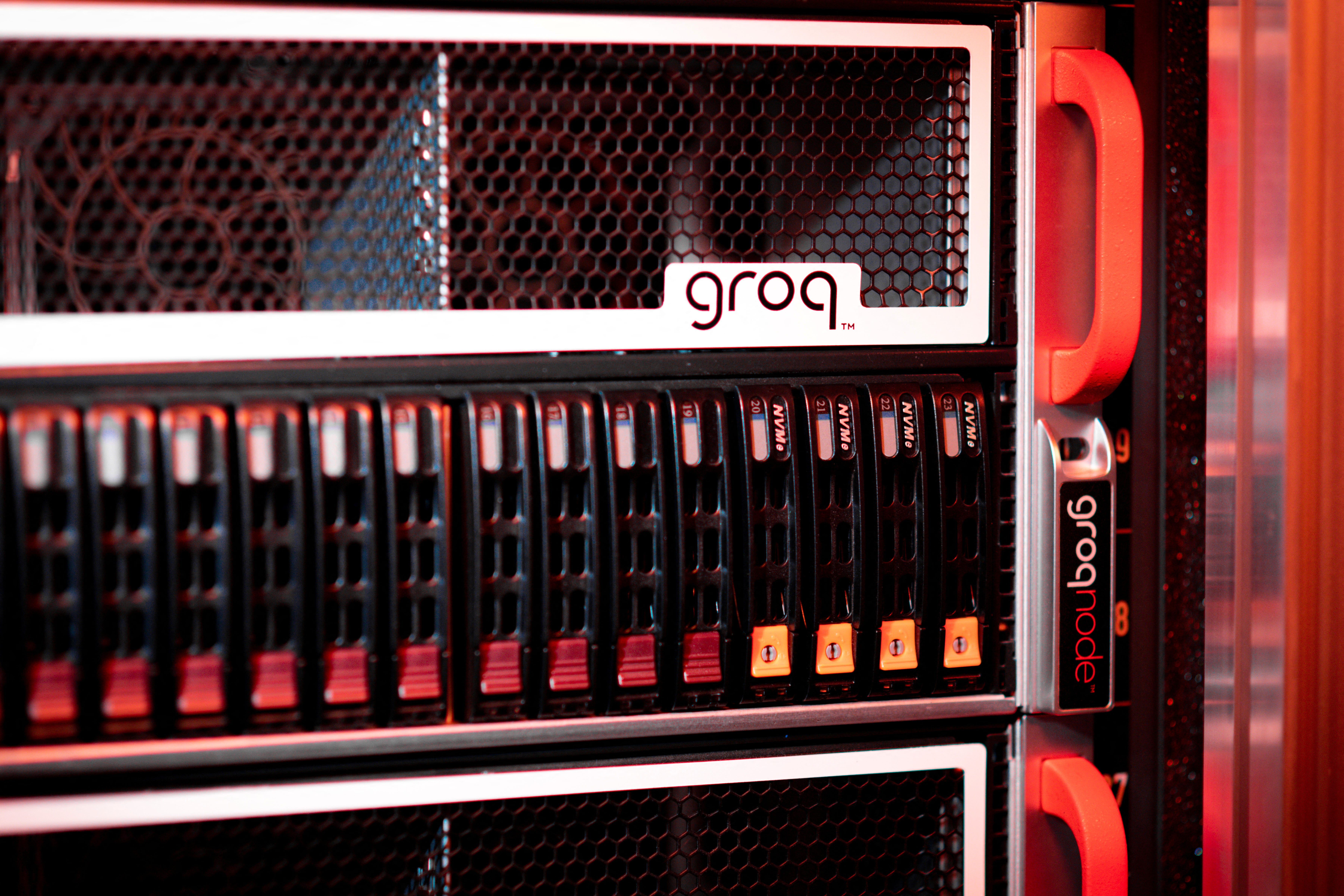 Close up of the GroqNode product by Silicon Valley AI chip startup Groq, in Mountain View, California, U.S., July, 2022. Groq Inc./Mark Heaps/Handout via REUTERS THIS IMAGE HAS BEEN SUPPLIED BY A THIRD PARTY