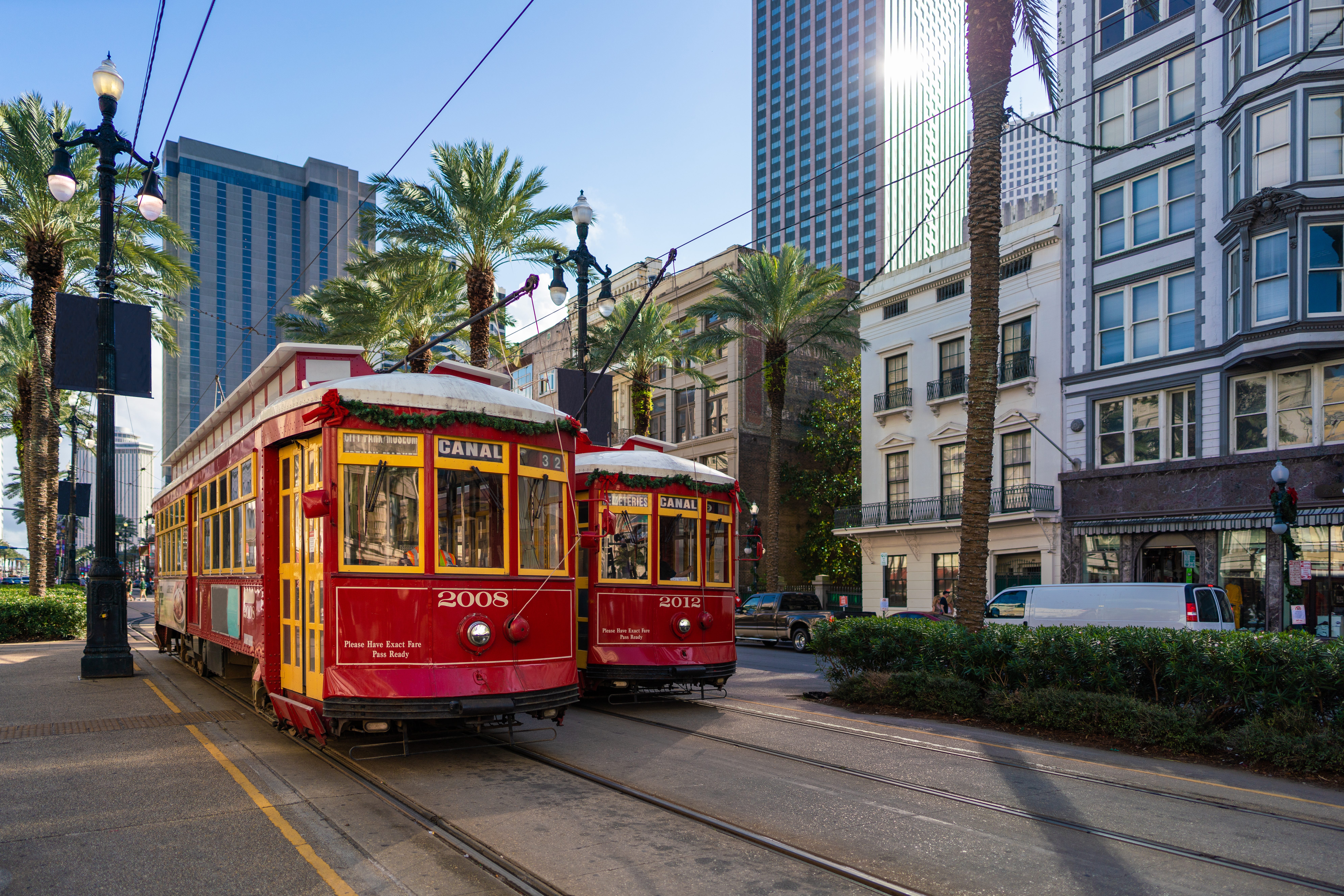 Street cars in New Orleans