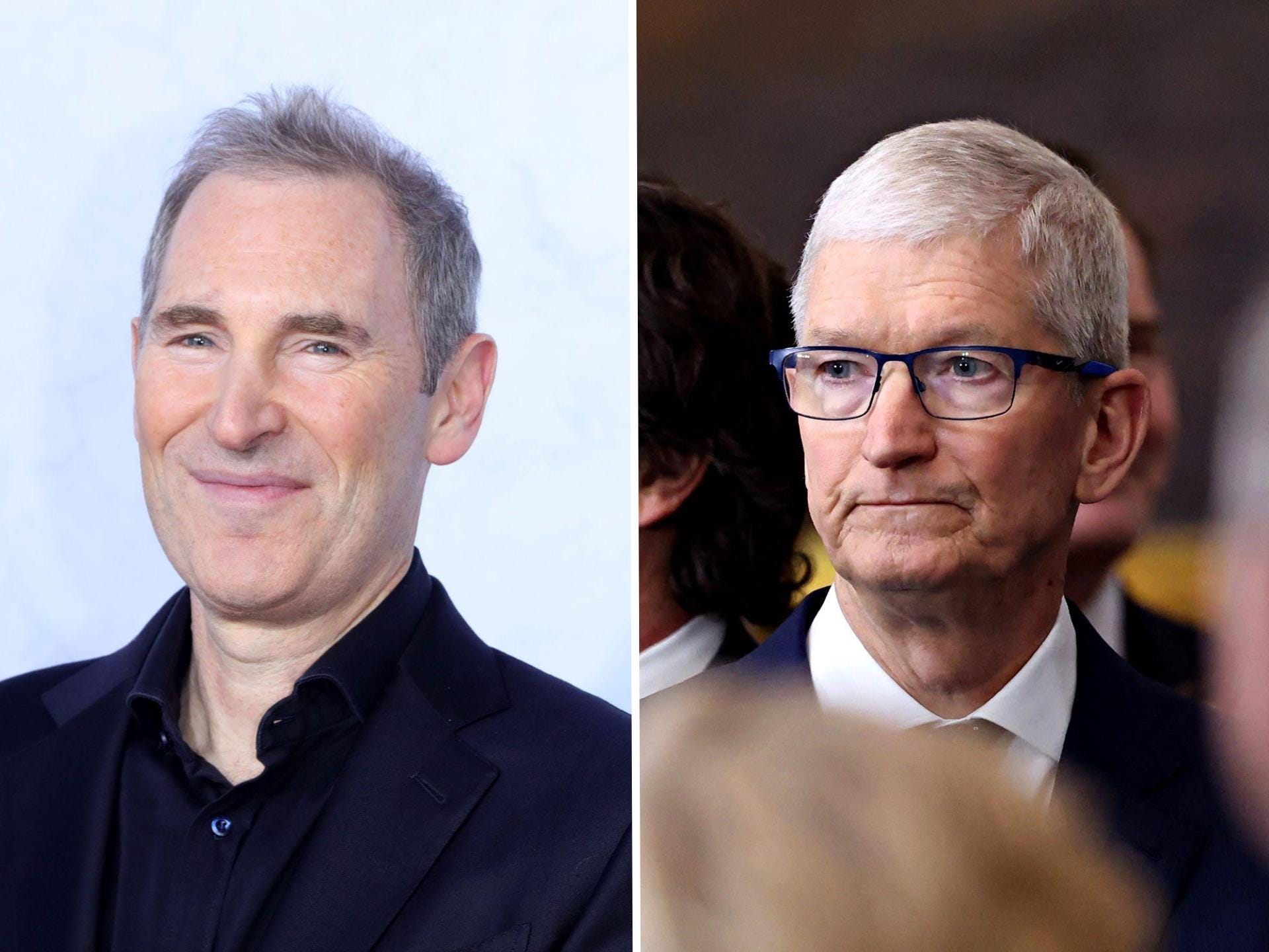 Andy Jassy and Tim Cook