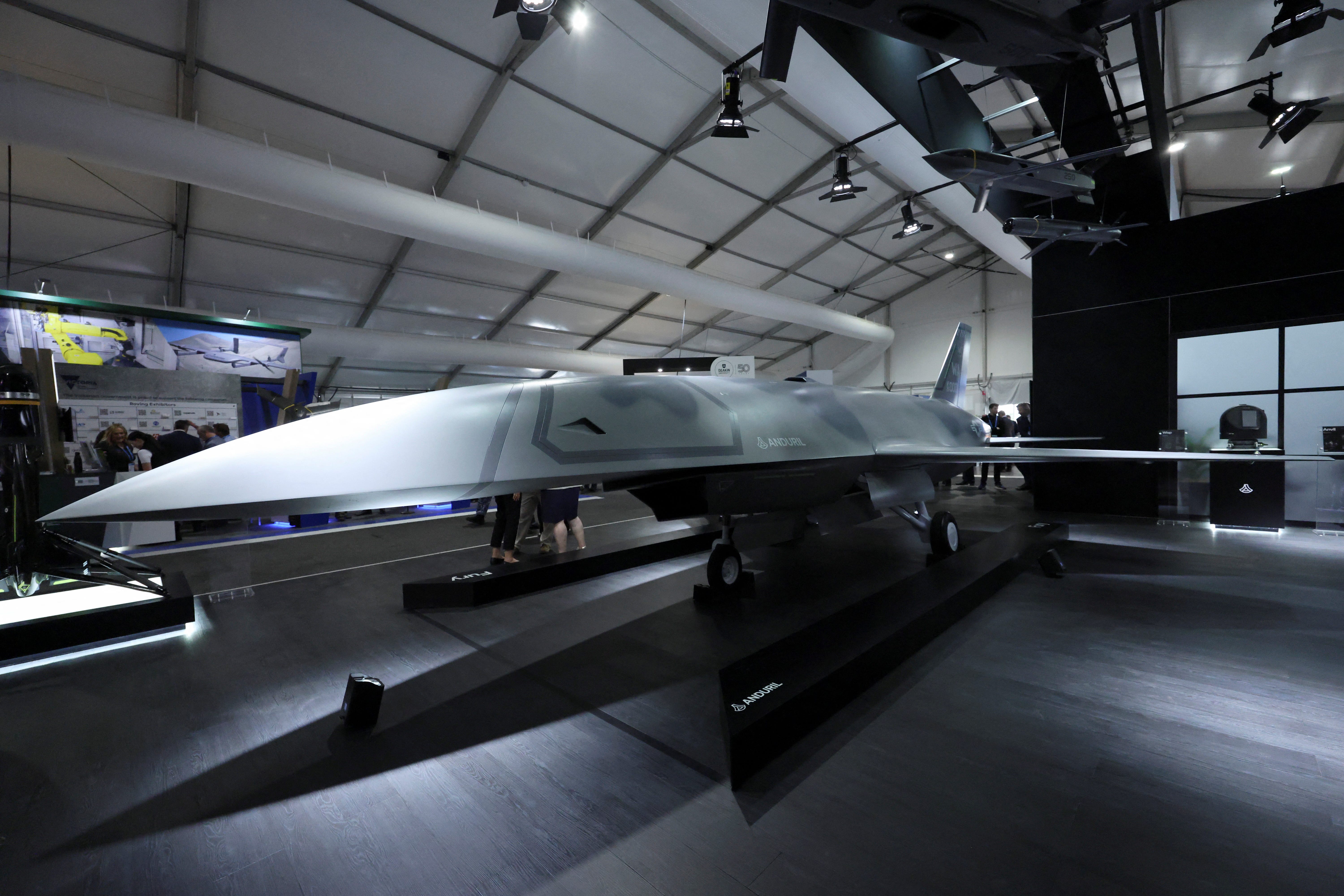 Anduril Fury autonomous air vehicle on display