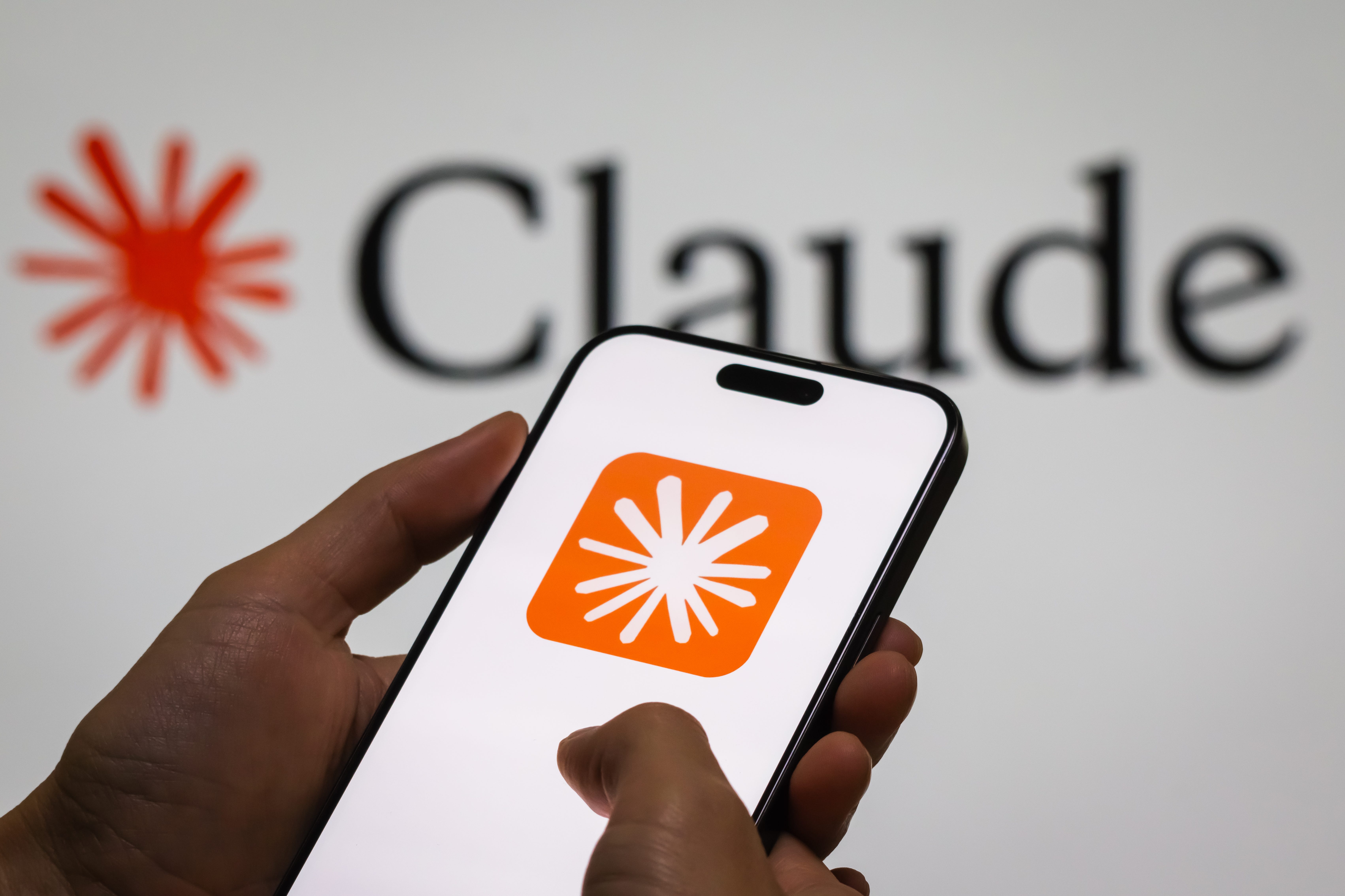 Claude logo on a phone