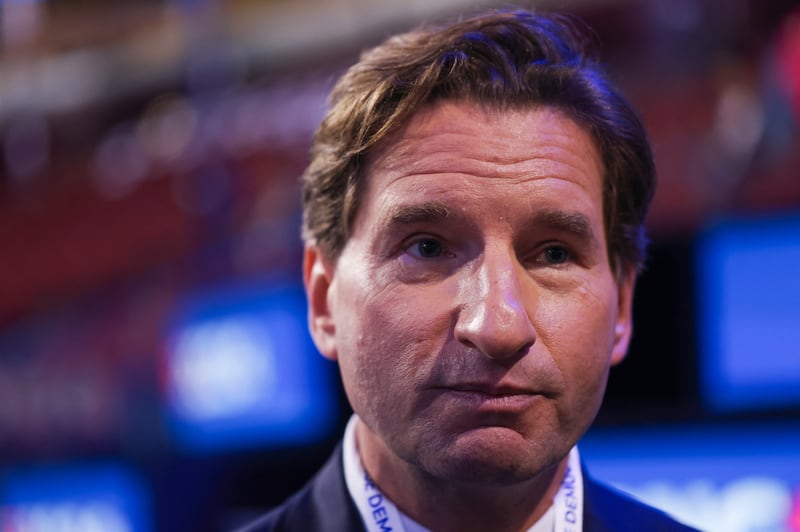 Dean Phillips looks on at the United Center, ahead of the Democratic National Convention (DNC) in Chicago, Illinois.