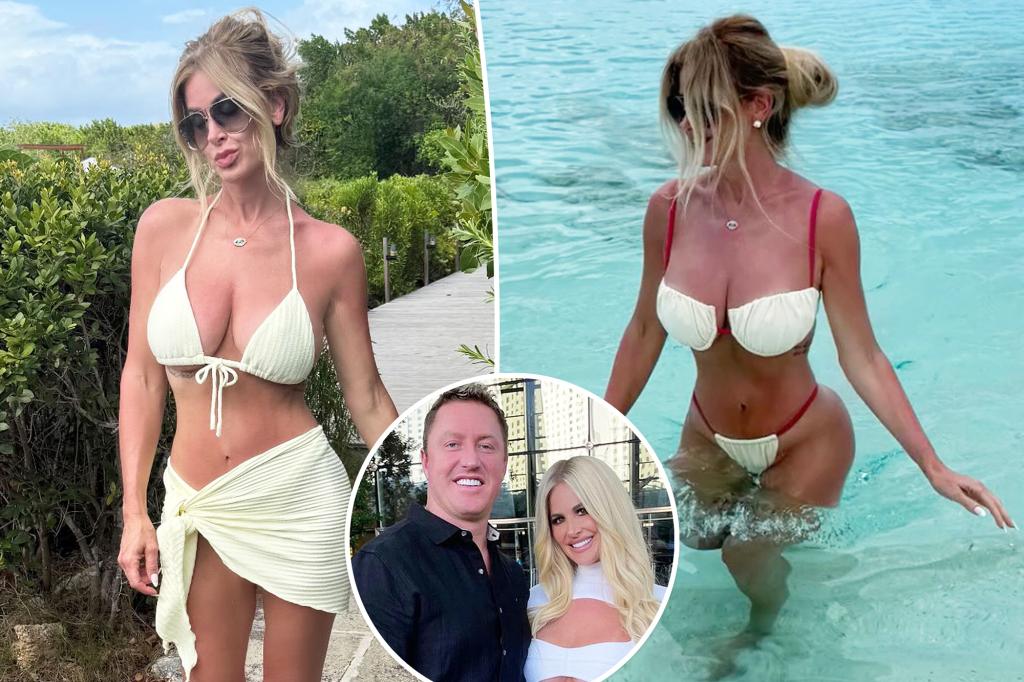 Bikini-clad Kim Zolciak shows estranged husband Kroy Biermann what he’s missing on beach getaway