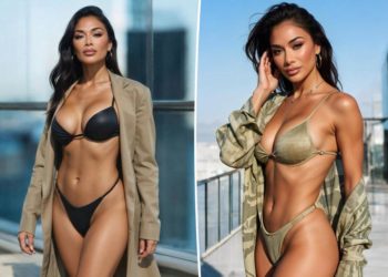 Bikini-clad Nicole Scherzinger shows off her fit figure in glamorous photo shoot