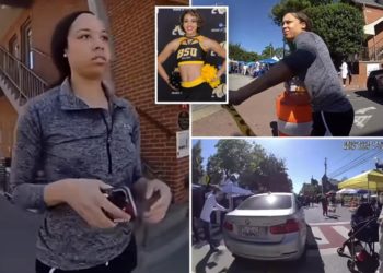 Bratty ex-cheerleader removes barrier, drives into cop because she’s afraid she’ll miss work: ‘I gotta go’