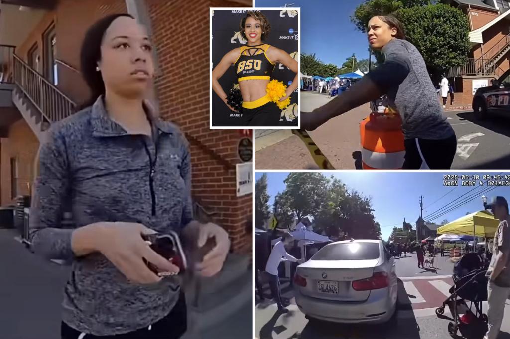 Bratty ex-cheerleader removes barrier, drives into cop because she’s afraid she’ll miss work: ‘I gotta go’