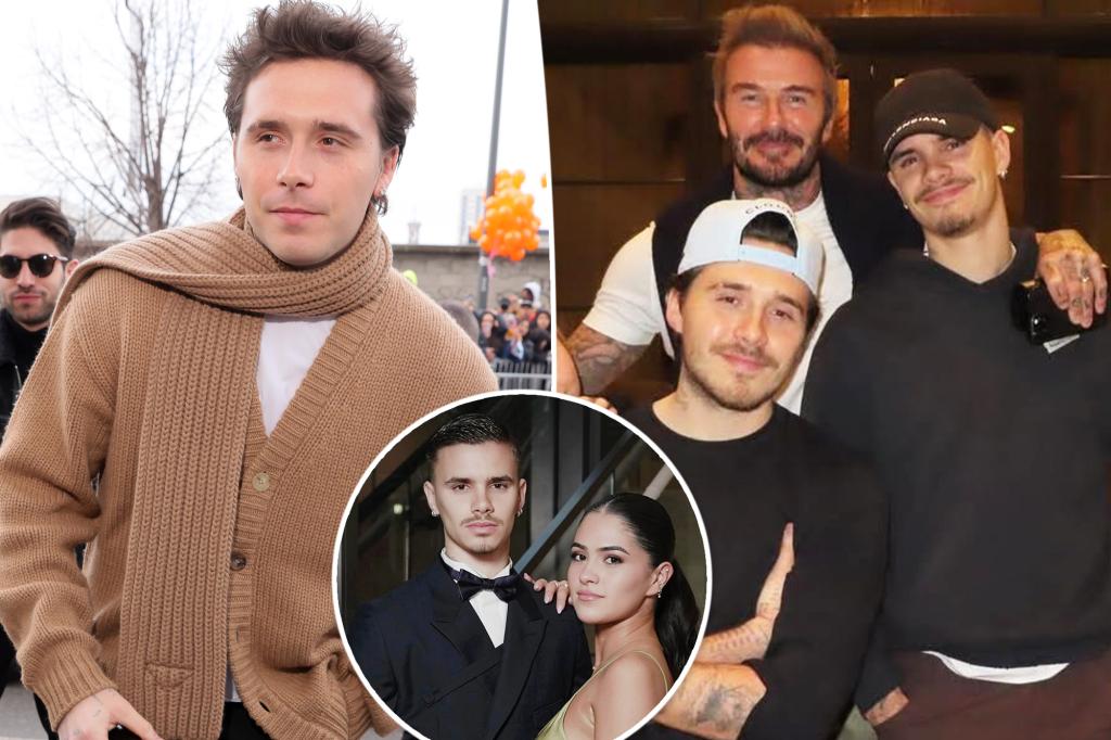 Brooklyn Beckham seemingly skips dad David’s star-studded 50th birthday party amid rumored feud with Romeo