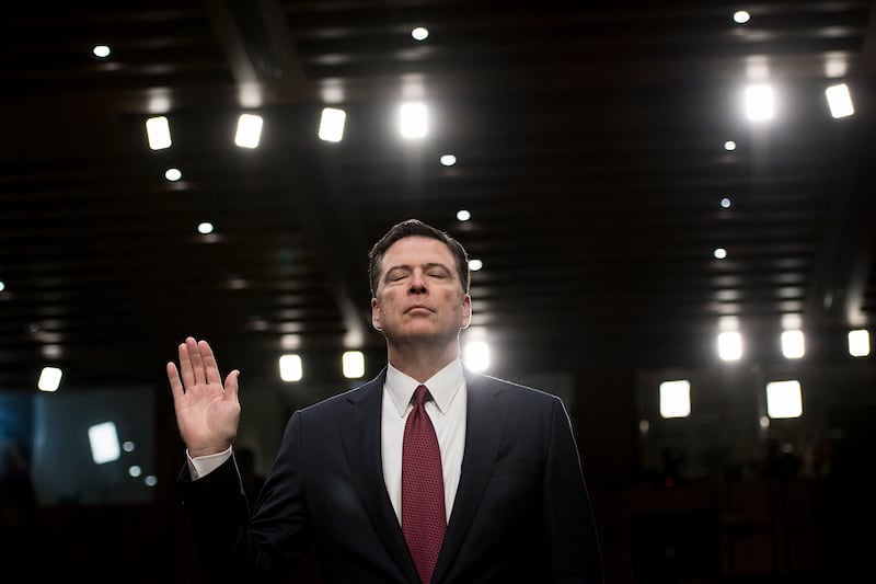 Ousted FBI director James Comey in Washington, DC.