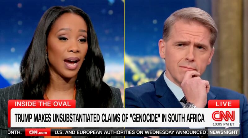 Jennings looked visibly perturbed by the facts being read out by Abby Phillip.