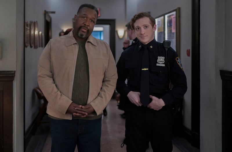 Wendell Pierce and Ethan Slater
