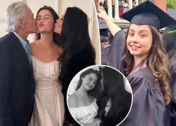 Catherine Zeta-Jones and Michael Douglas celebrate daughter Carys’ graduation from Brown University in rare family photo