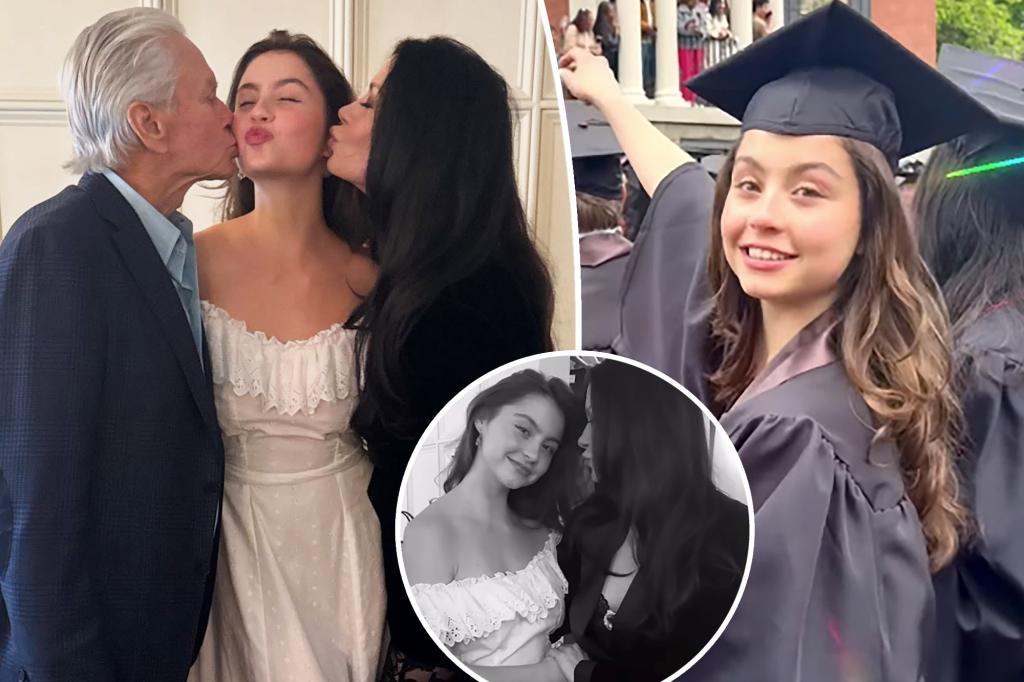Catherine Zeta-Jones and Michael Douglas celebrate daughter Carys’ graduation from Brown University in rare family photo