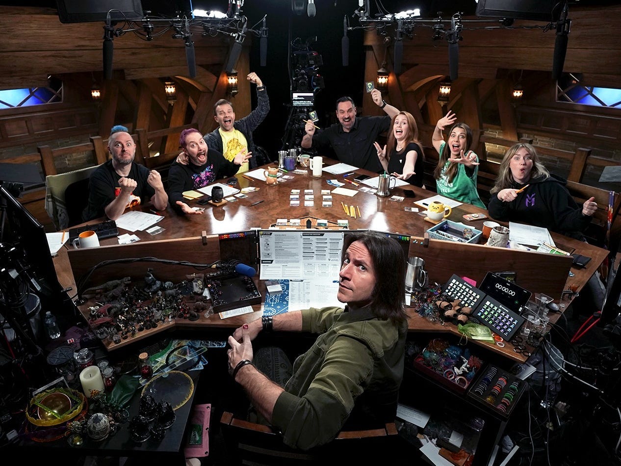 The cast of Critical Role in their LA studio