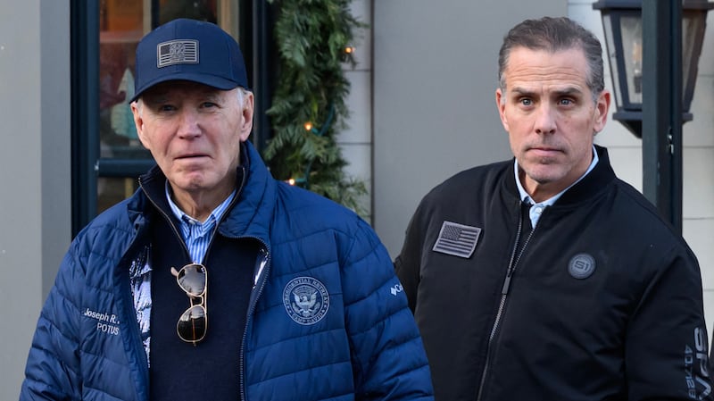 Joe Biden and son Hunter Biden in Nantucket, Massachusetts, in November 2024.