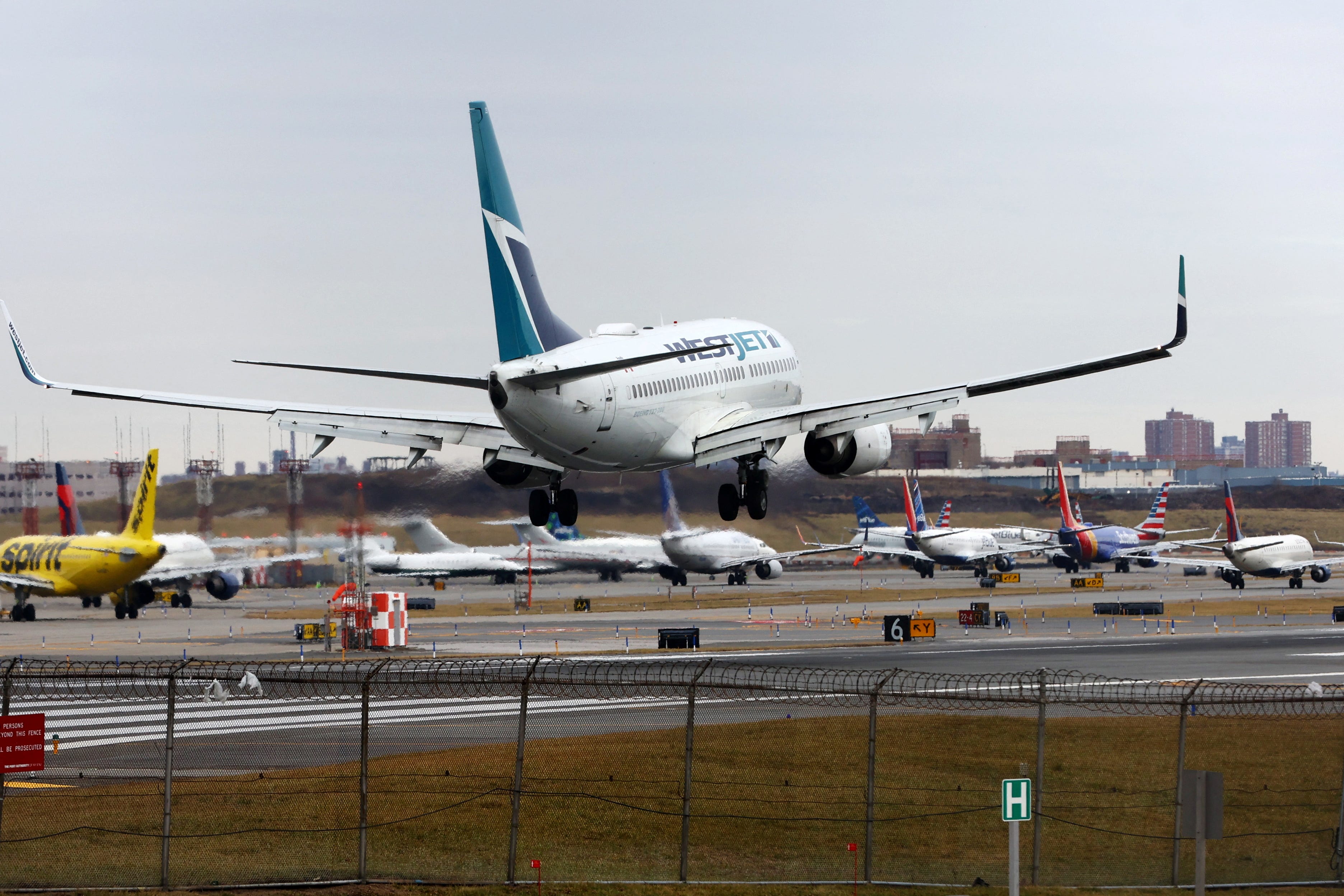 A westjet plane.