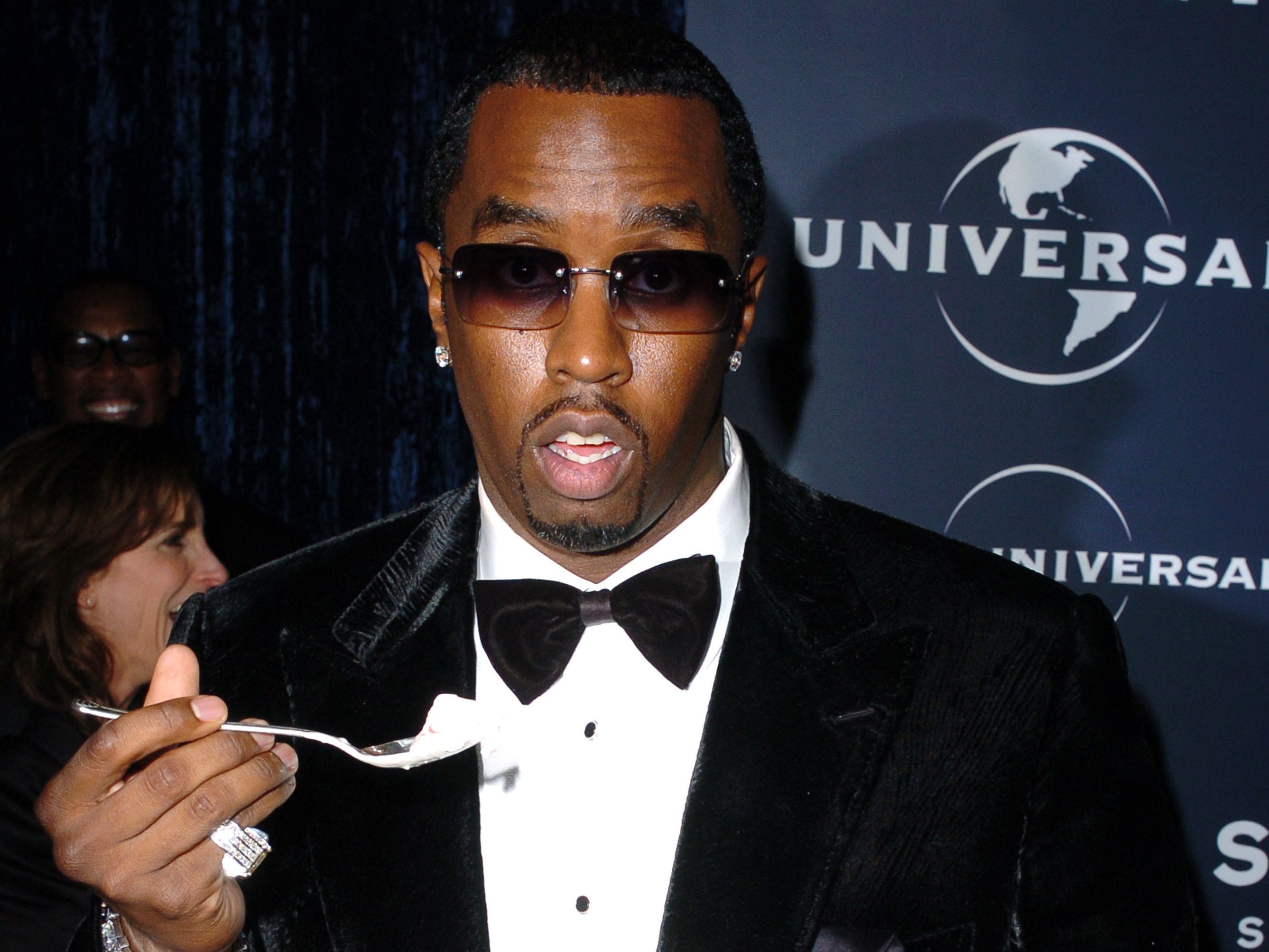 Sean "Diddy" Combs eating.