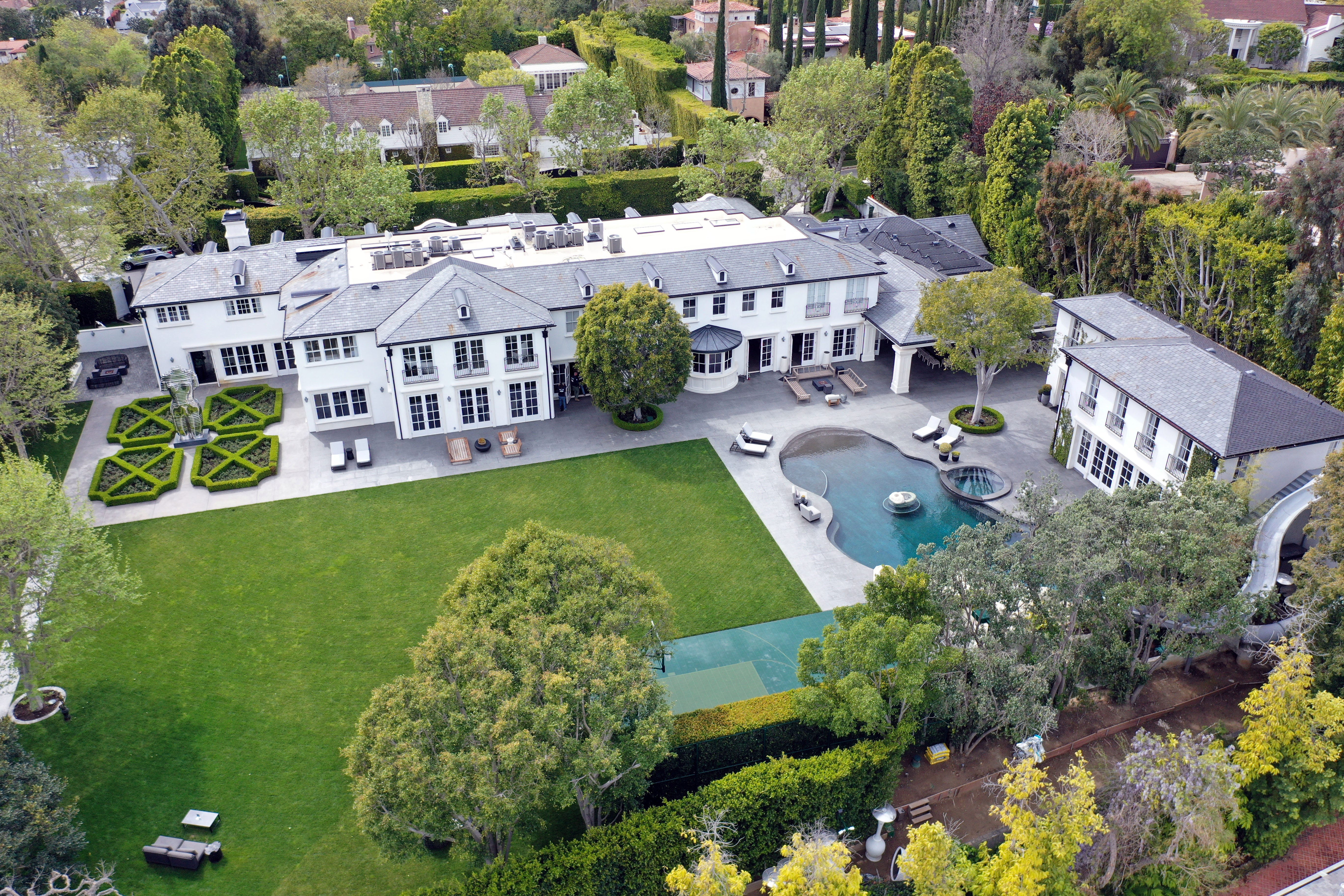 aerial view of Sean "Diddy" Combs los angeles home