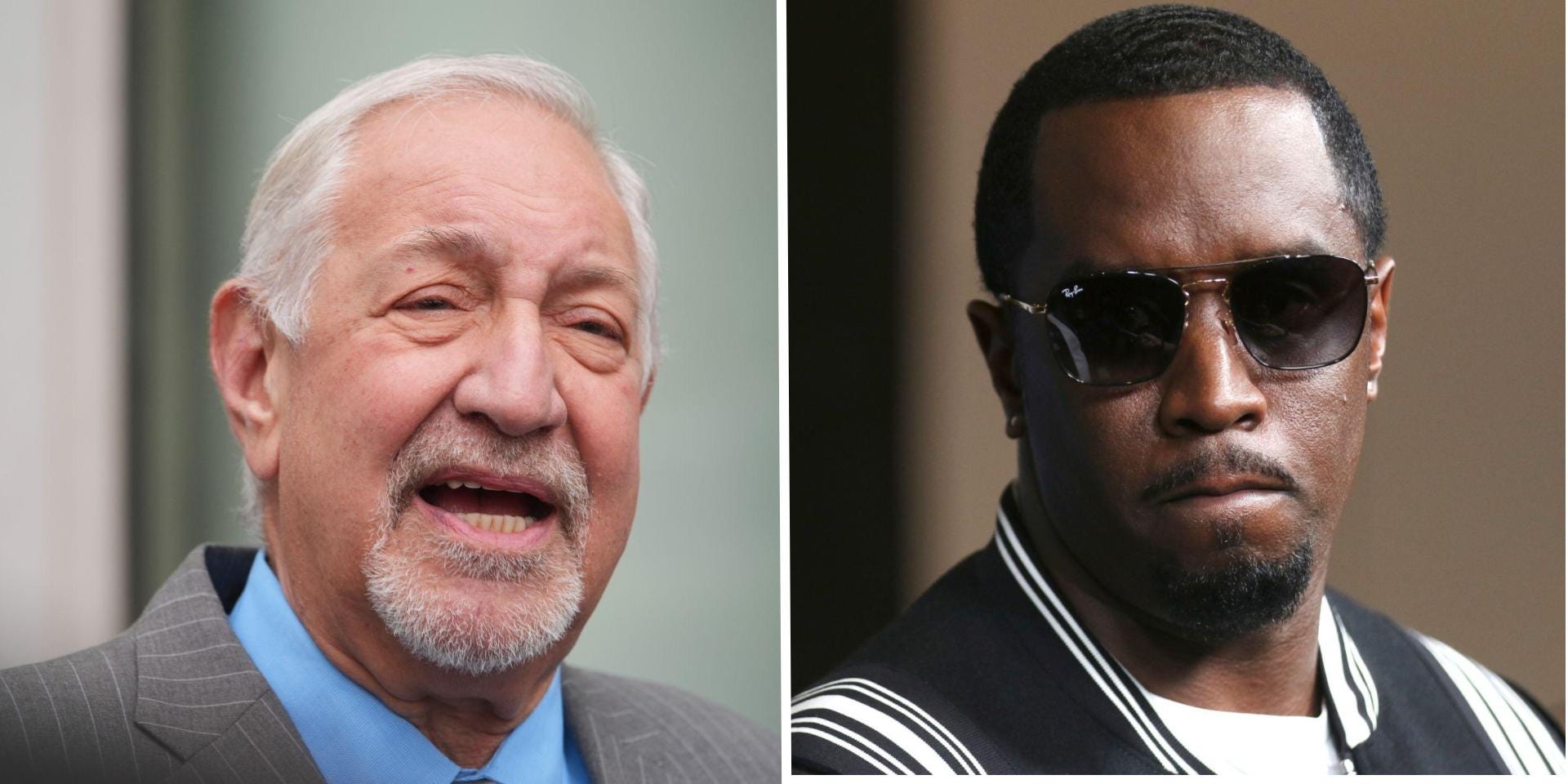 A photo composite of Attorney Mark Geragos and Sean Combs.