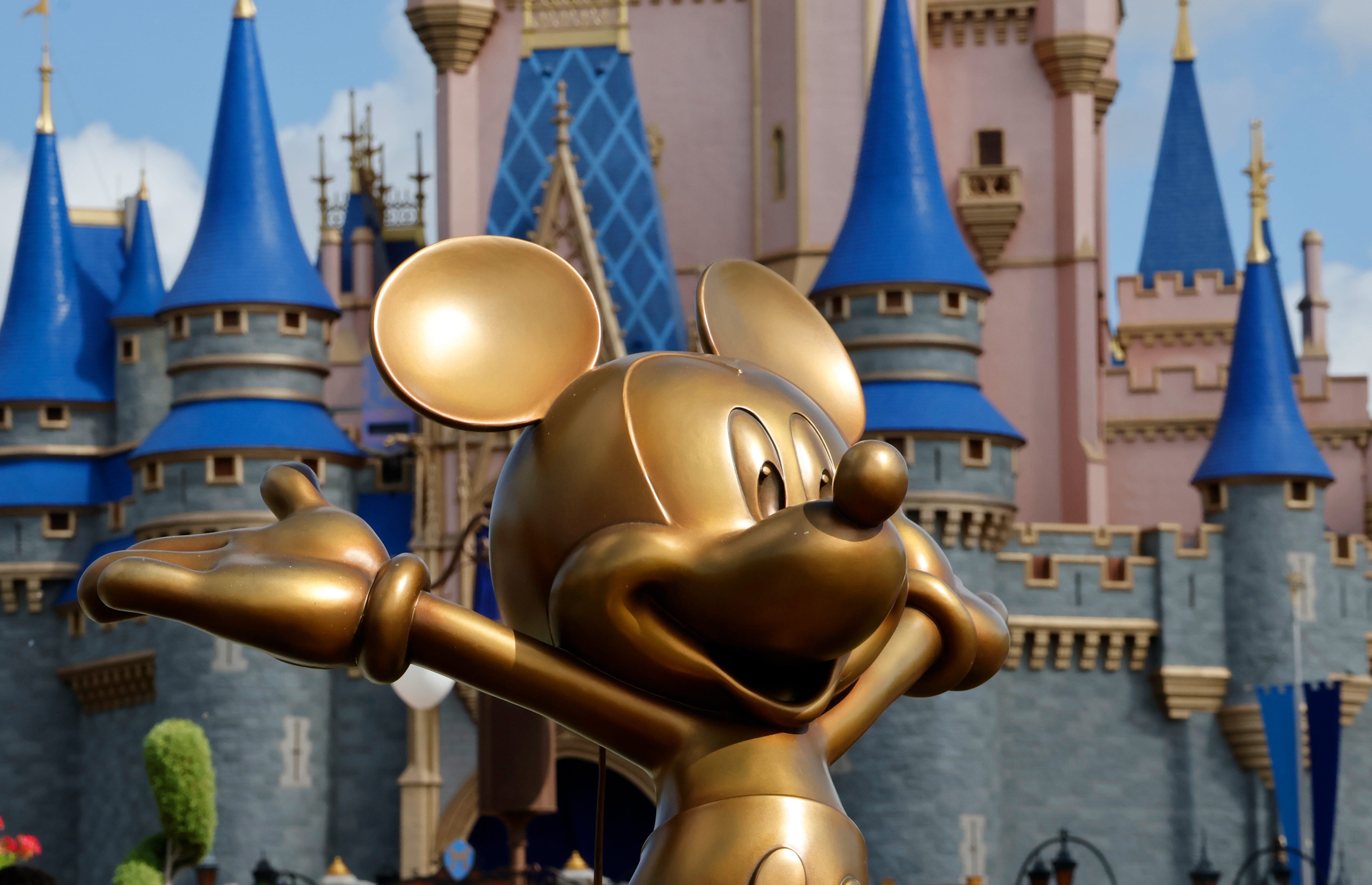Mickey Mouse statue at Walt Disney World in Florida.