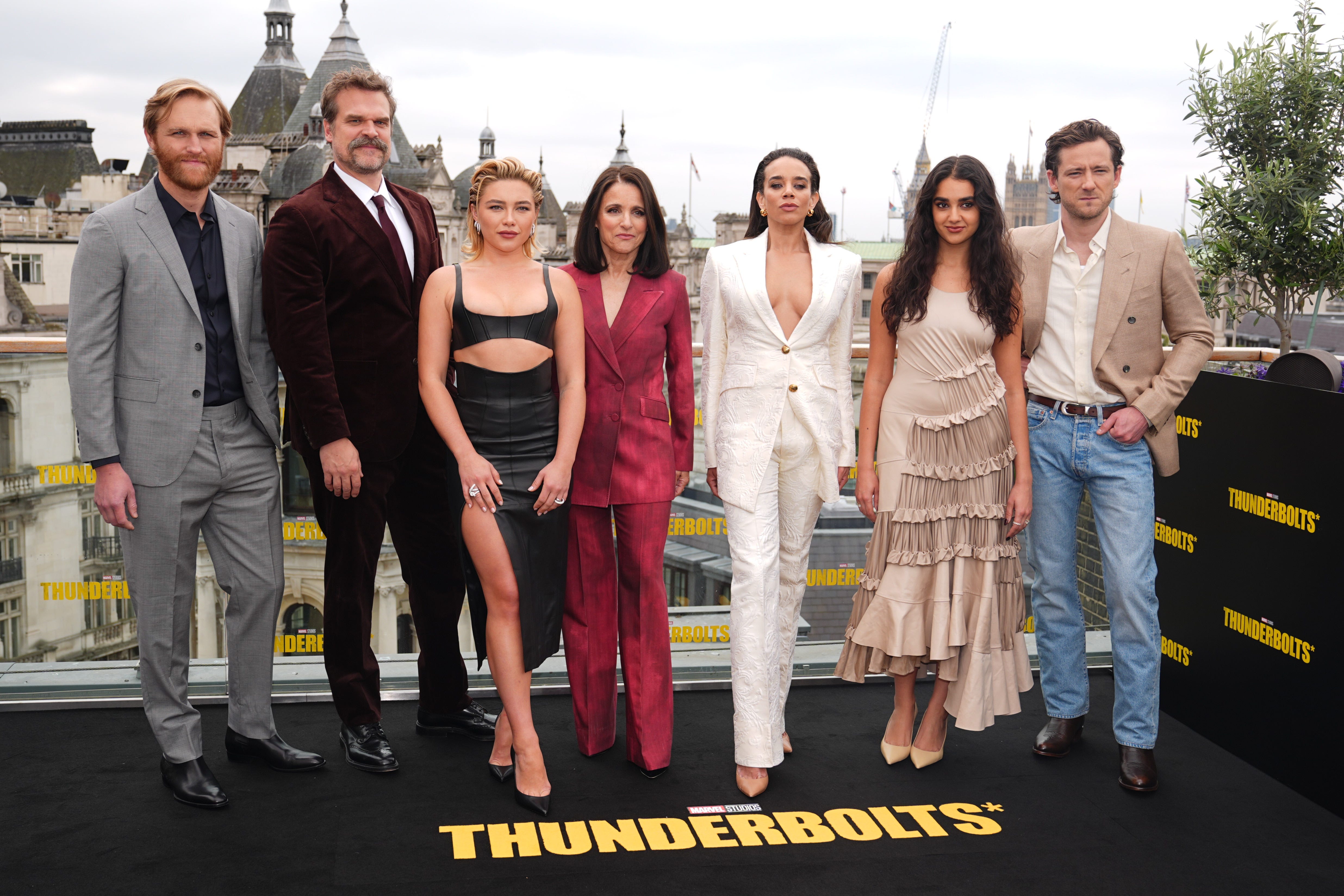 Cast of Disney/Marvel Studios' Thunerbolts* in April 2025.