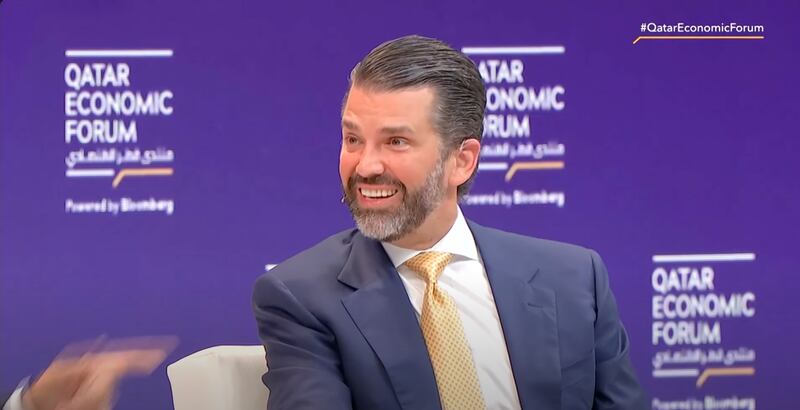 Trump refused to rule out a White House bid while speaking at the Qatar Economic Forum.