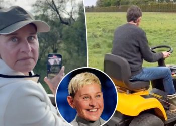 Ellen DeGeneres gives rare glimpse of brunette hair while doing common household chore for first time