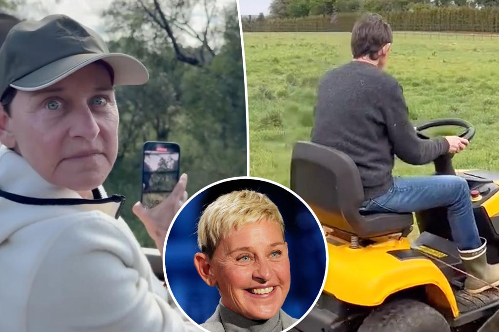 Ellen DeGeneres gives rare glimpse of brunette hair while doing common household chore for first time