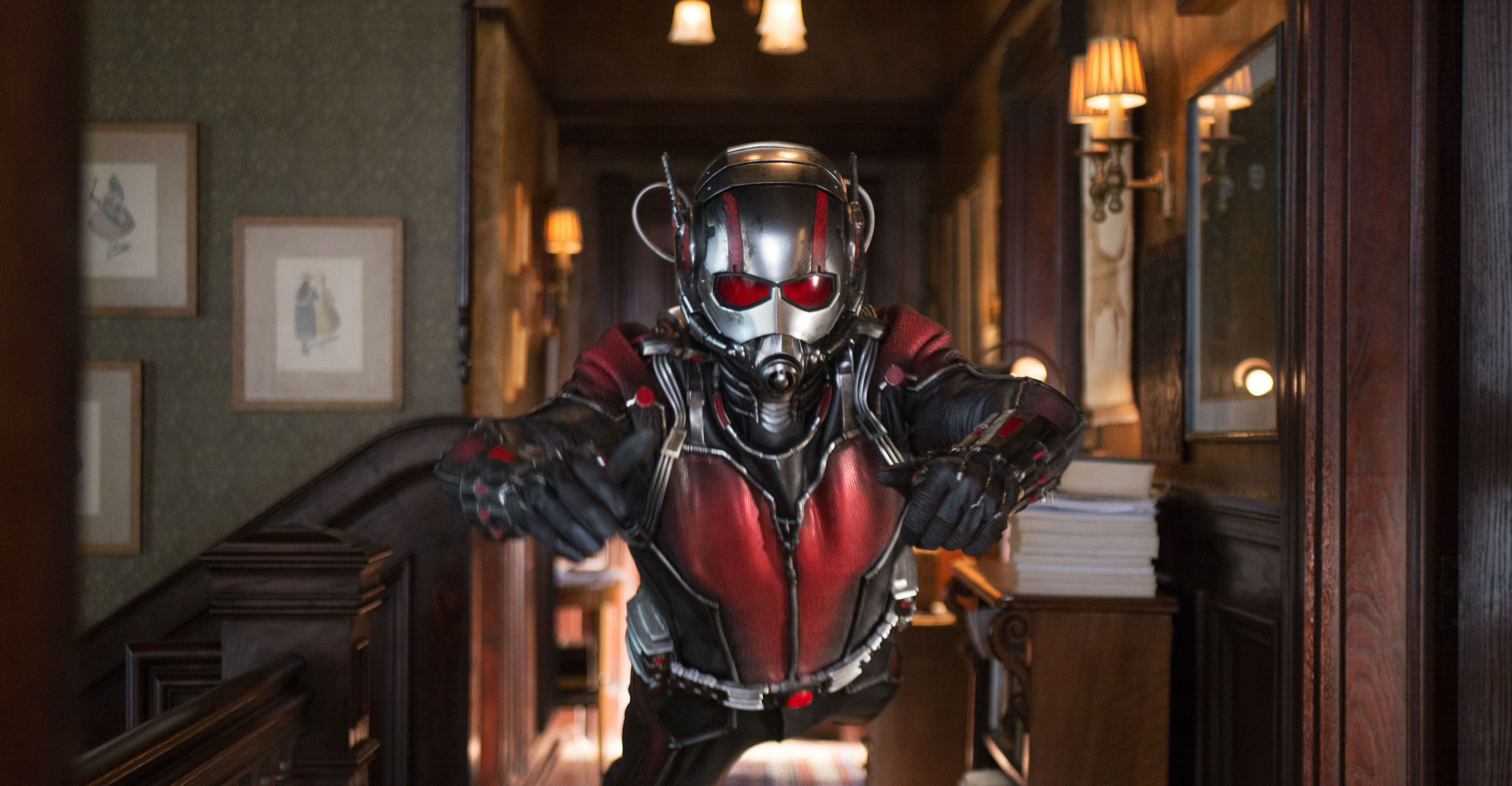 Ant Man flying through the air