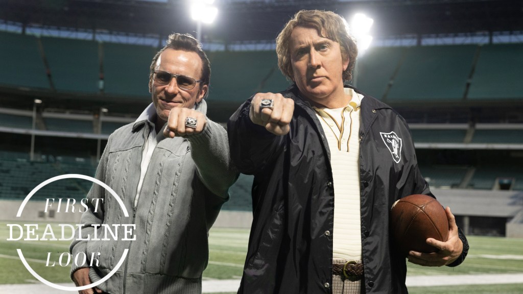 Exclusive First Image Of Nicolas Cage As Football Icon John Madden & Christian Bale As Raiders Owner Al Davis In Amazon MGM’s ‘Madden’