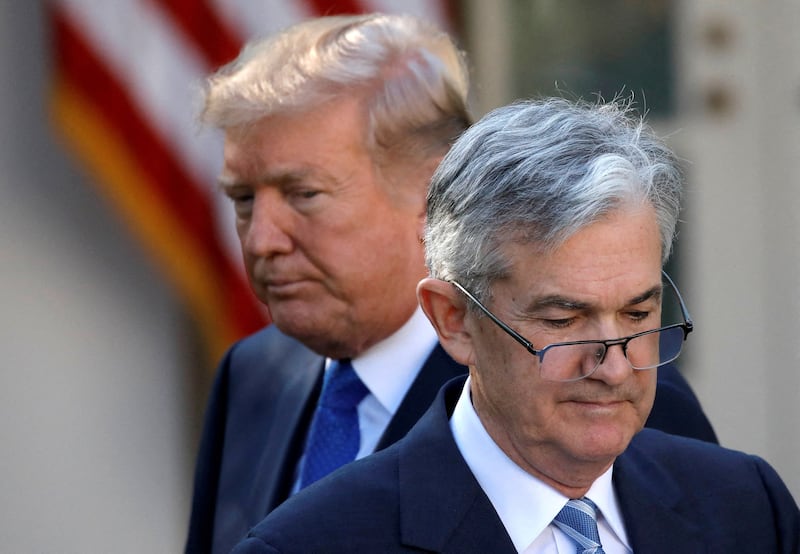 Donald Trump and Jerome Powell