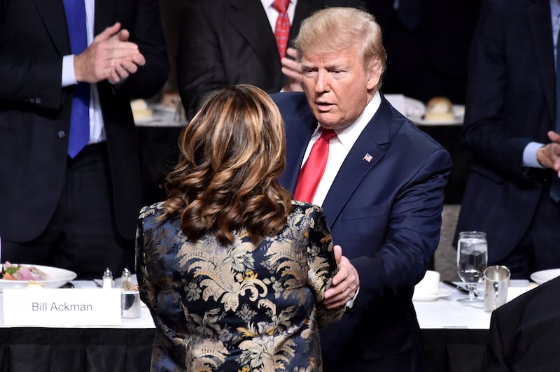 Maria Bartiromo attends a speech by President Donald Trump at the Economic Club Of New York in the Grand Ballroom of the Midtown Hilton Hotel on Nov. 12, 2019.