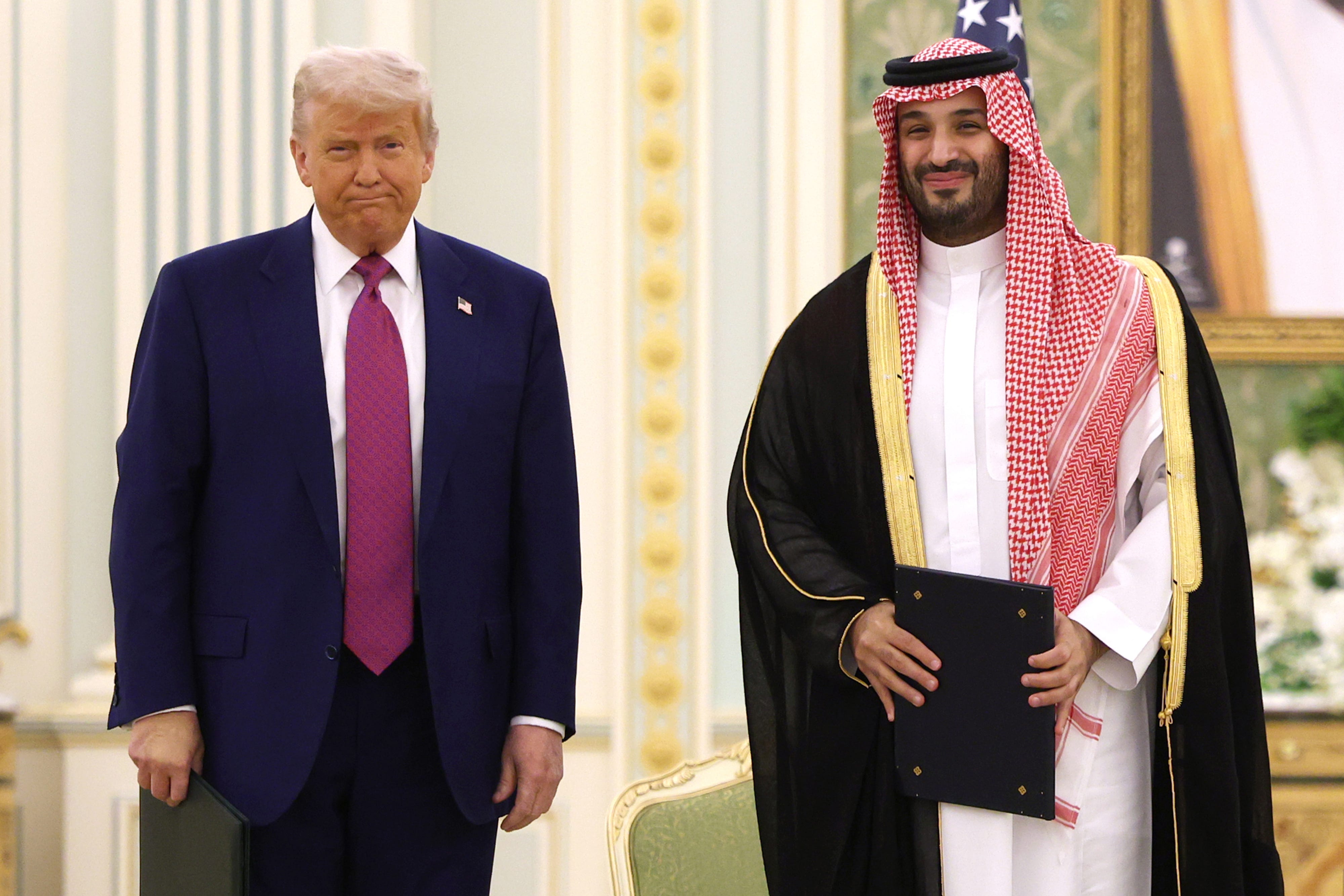 Donald Trump and Mohammed bin Salman.