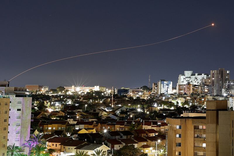 Trump's Golden Dome is model on Israel's Iron Dome, seen here intercepting a rocket launched from the Gaza Strip.