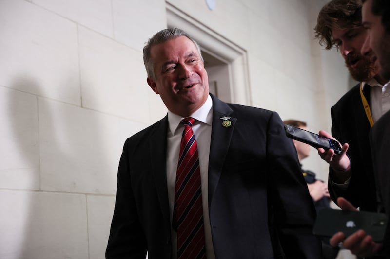 U.S. Rep. Don Bacon arrives at the U.S. Capitol in Washington.