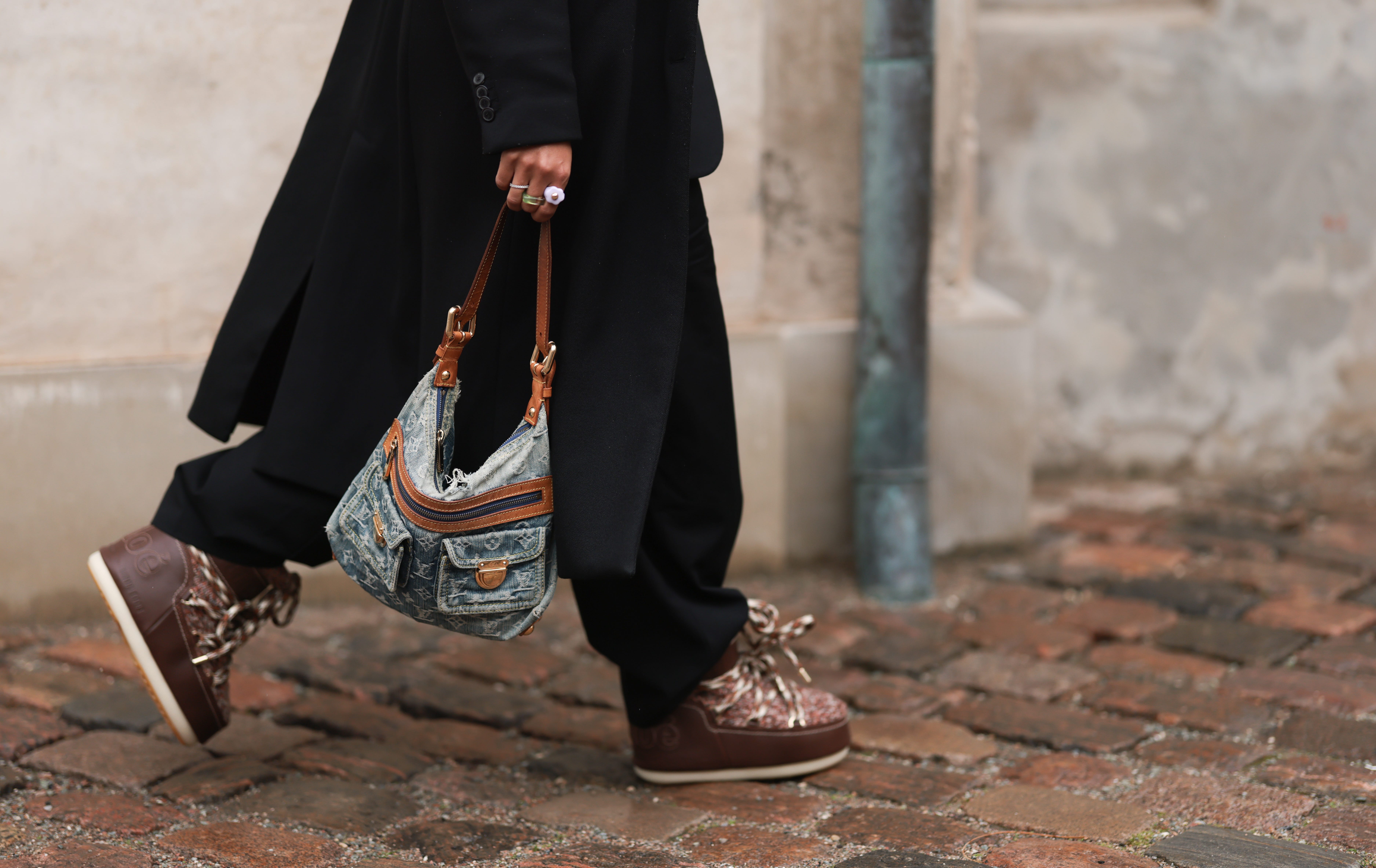 Person holding Louis Vuitton bag