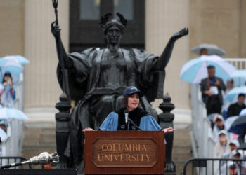 Graduates Boo Columbia’s President at Commencement After a Fraught Year