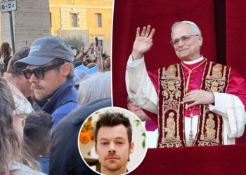 Harry Styles spotted in massive crowd greeting Pope Leo XIV at Vatican