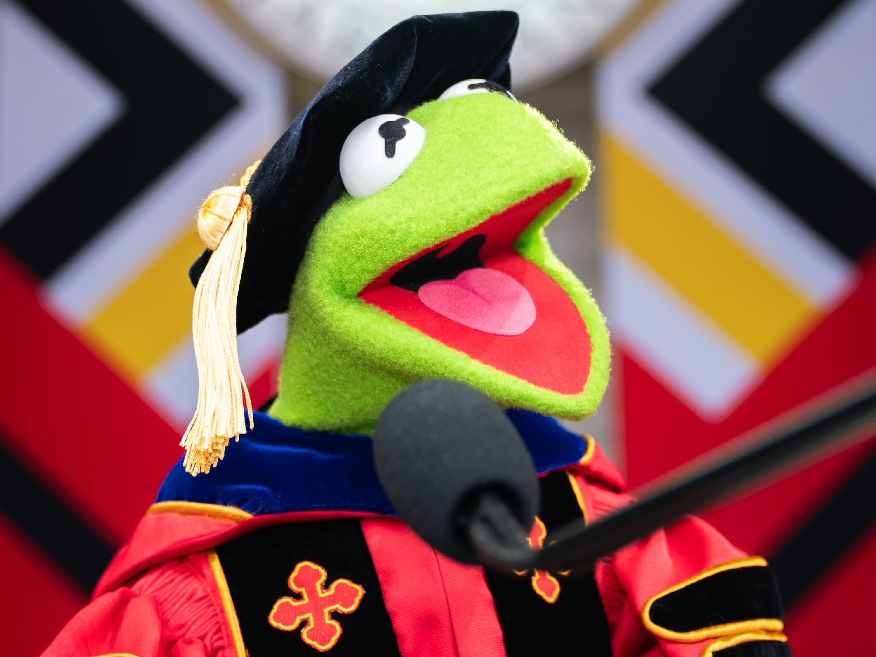Kermit the Frog speaks at University of Maryland's commencement