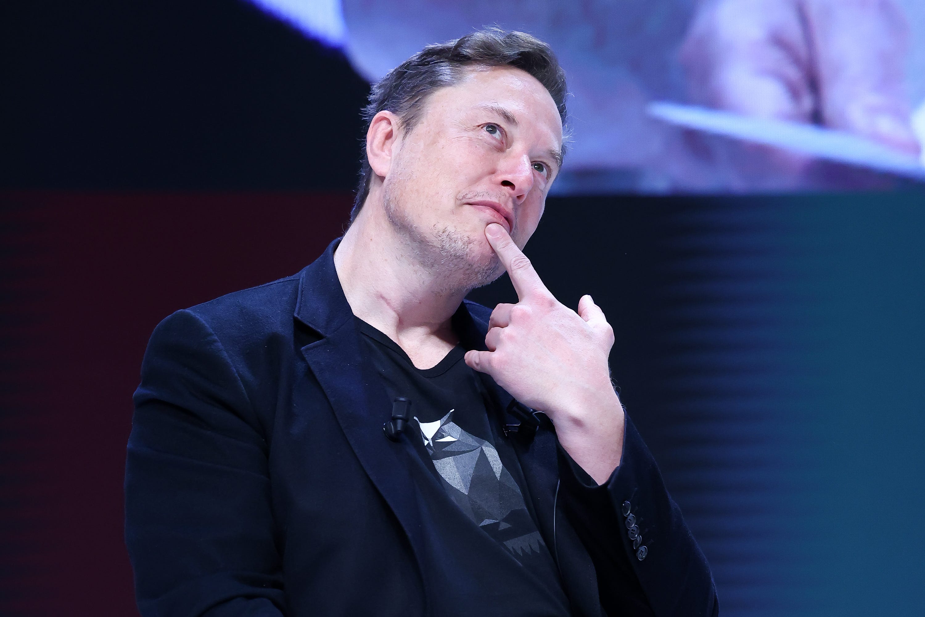 Elon Musk on stage