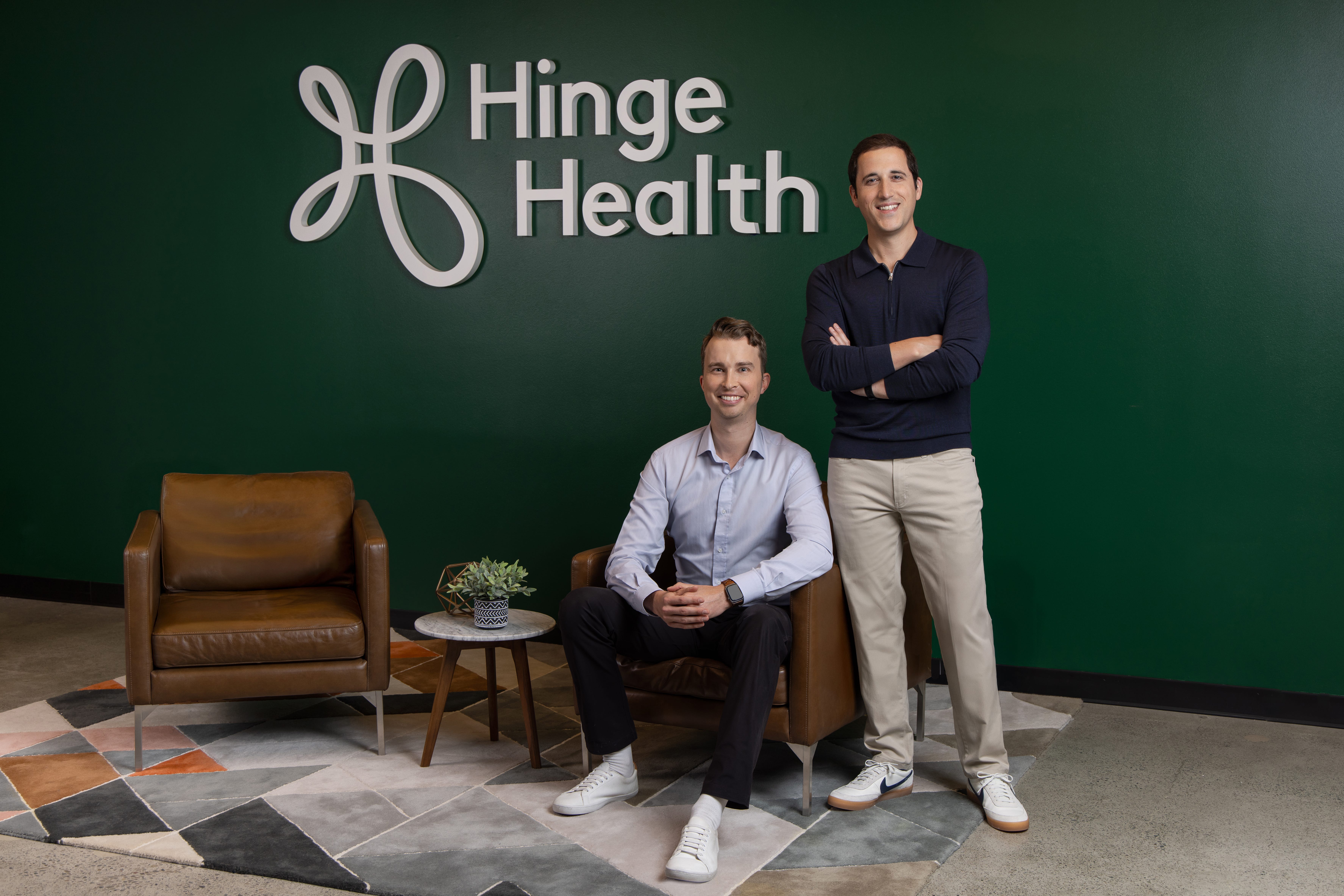 Hinge Health cofounders Daniel Perez, CEO, and Gabriel Mecklenburg, executive chairman.