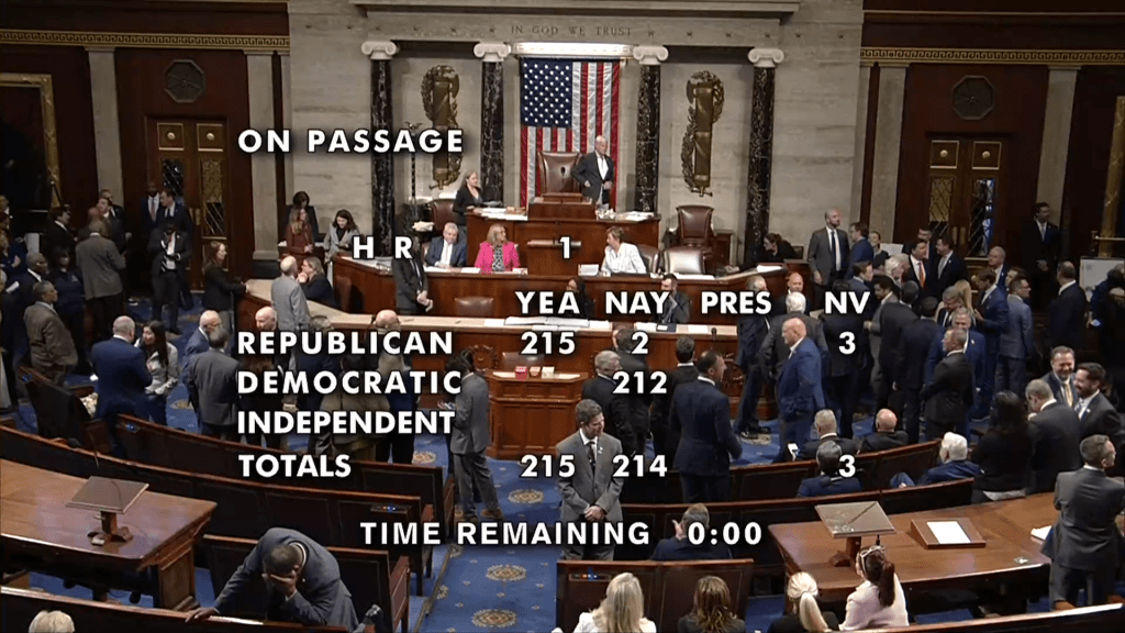 House Republicans narrowly approved President Trump's 