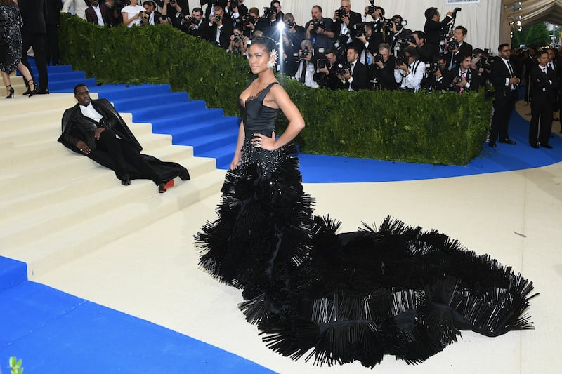 Sean "Diddy" Combs and Cassie at the Meta Gala in 2017.