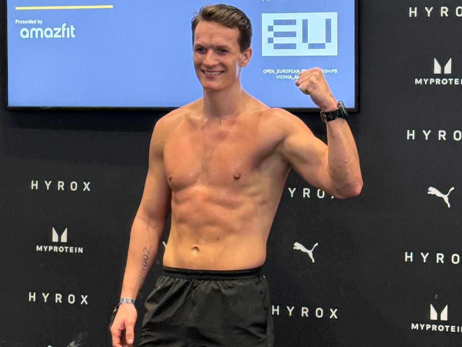 Danny Rae after setting a Hyrox record